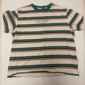 Vintage Y2K Guess Multicolor Embroidered Striped Shirt 90’s